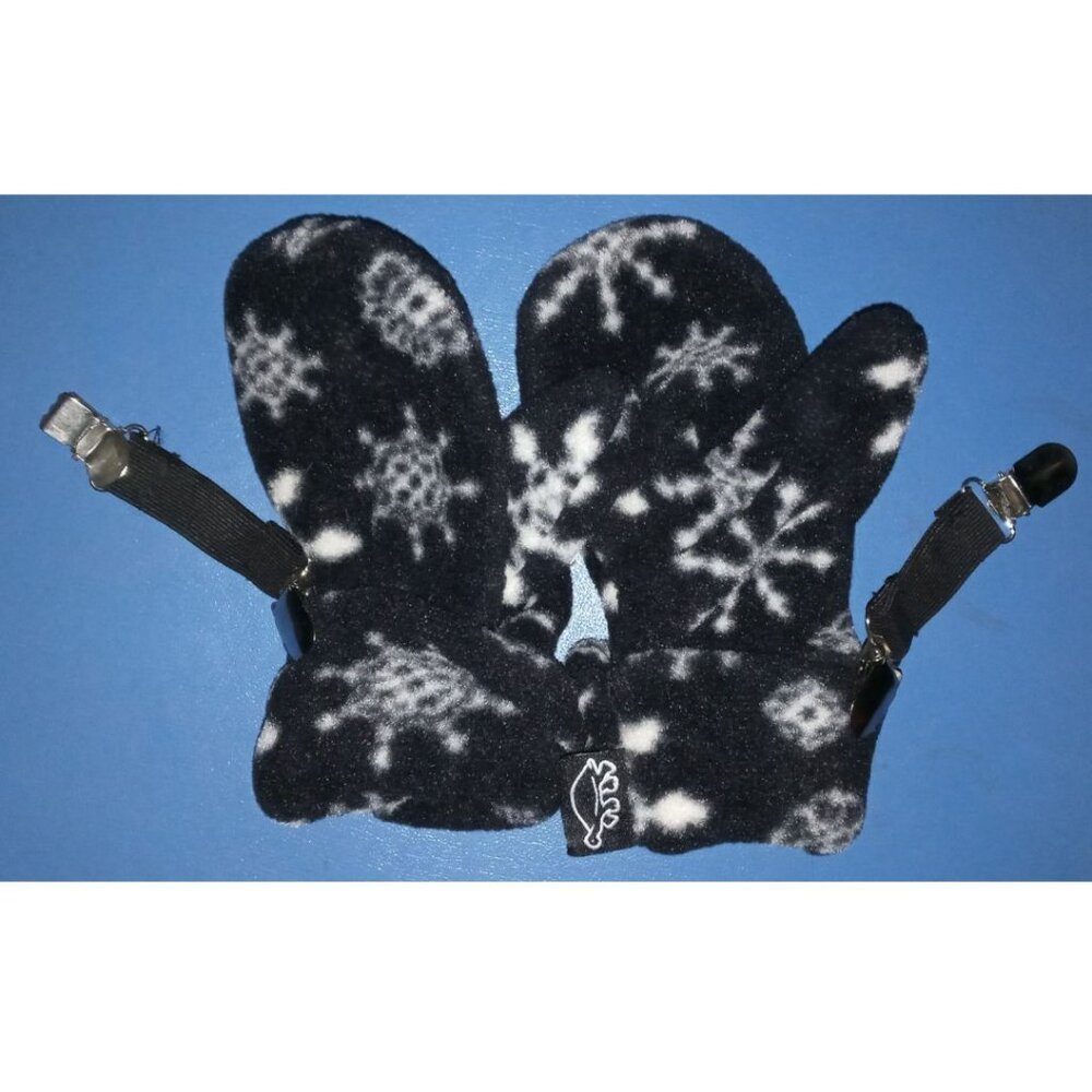 Turtle Fur fleece mittens (with clips)  - Ages 4-7